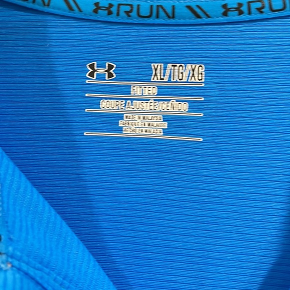 Men’s Under Armour Run zip neck blue pull over. Fitted New without tag - Picture 4 of 7